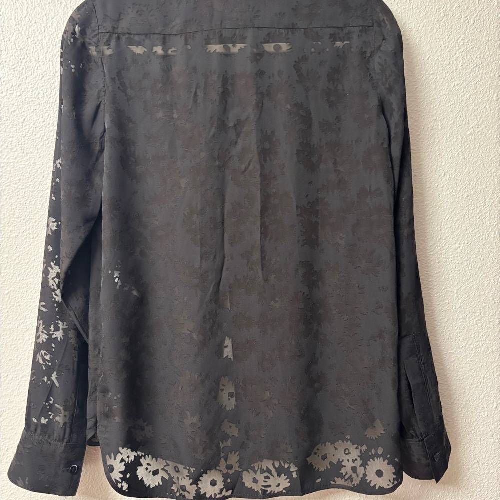 Stella McCartney Black Sheer Blouse Size 40 - Picture 6 of 12